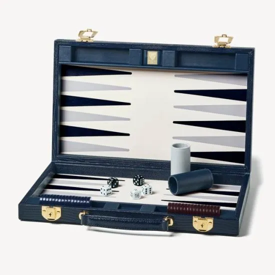 15inch Backgammon Set Midnight Lizard Women Aspinal Of London Luxury Games