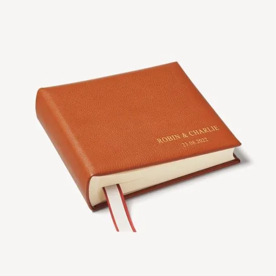 8inch Leather Photo Album Marmalade Pebble Women Aspinal Of London Albums