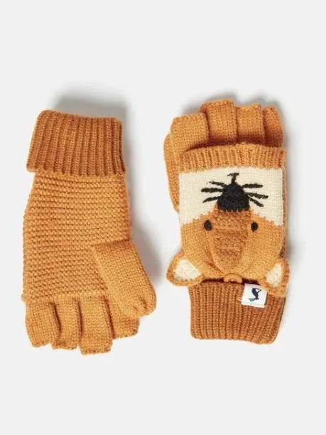 Accessories Boys Joules Orange Fox Character Gloves