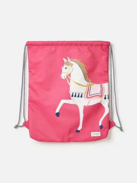 Accessories Girls Joules Pink Kids039 Horse Drawstring Bag
