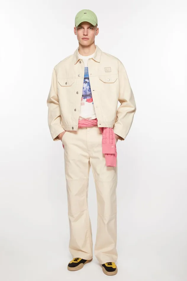 Acne Studios Canvas Jacket Oatmeal Melange Women Outerwear