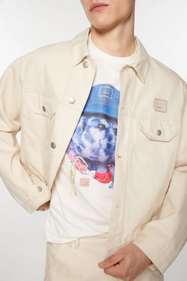 Acne Studios Canvas Jacket Oatmeal Melange Women Outerwear