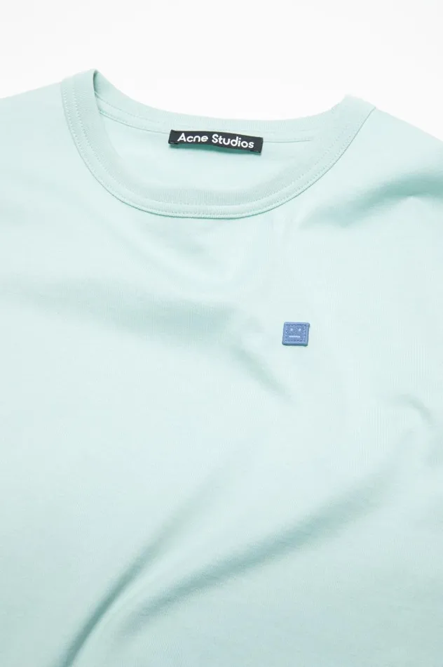 Acne Studios Crew Neck Tshirt 8211 Fitted Fit Dusty Blue Women Tshirts