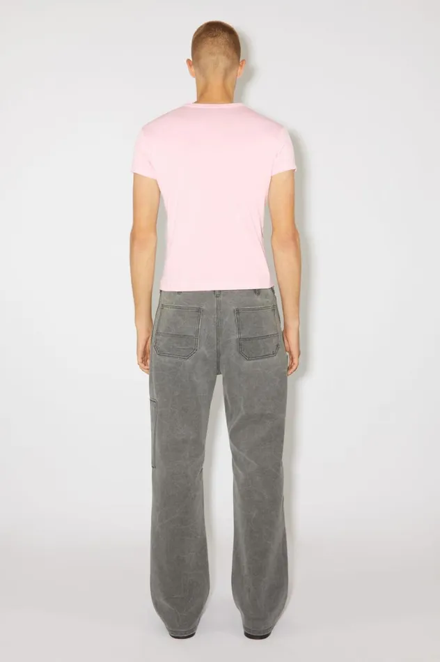Acne Studios Crew Neck Tshirt 8211 Fitted Fit Light Pink Men Tshirts