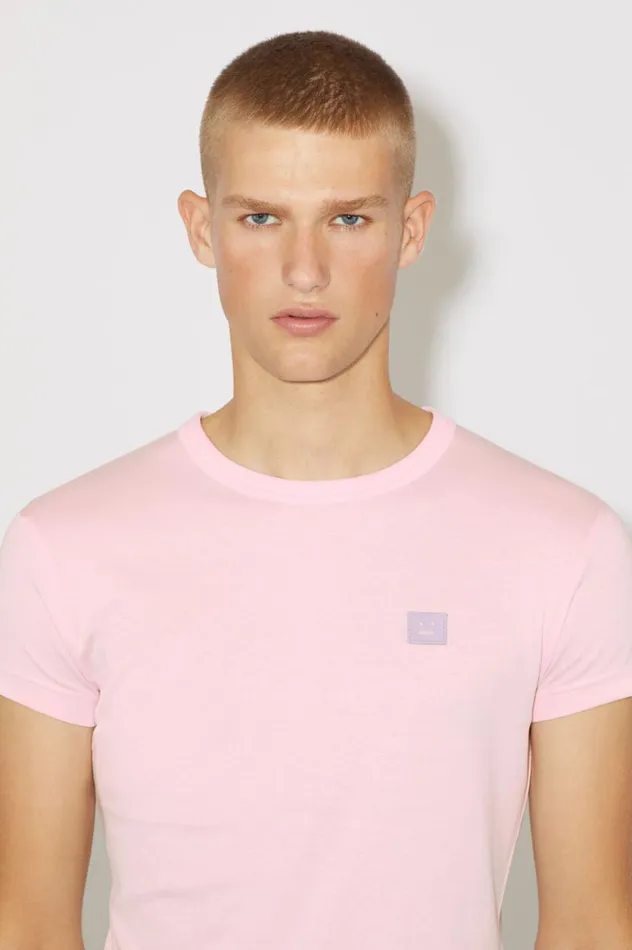 Acne Studios Crew Neck Tshirt 8211 Fitted Fit Light Pink Men Tshirts