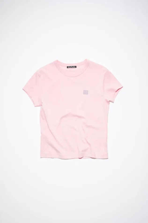 Acne Studios Crew Neck Tshirt 8211 Fitted Fit Light Pink Men Tshirts