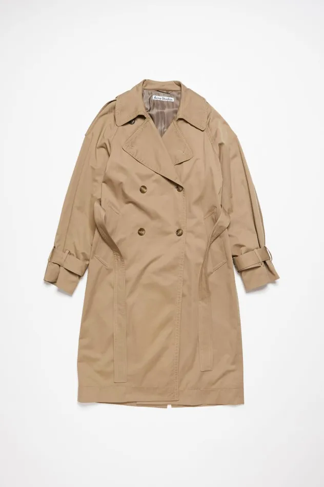 Acne Studios Doublebreasted Trench Coat Cold Beige Women Outerwear