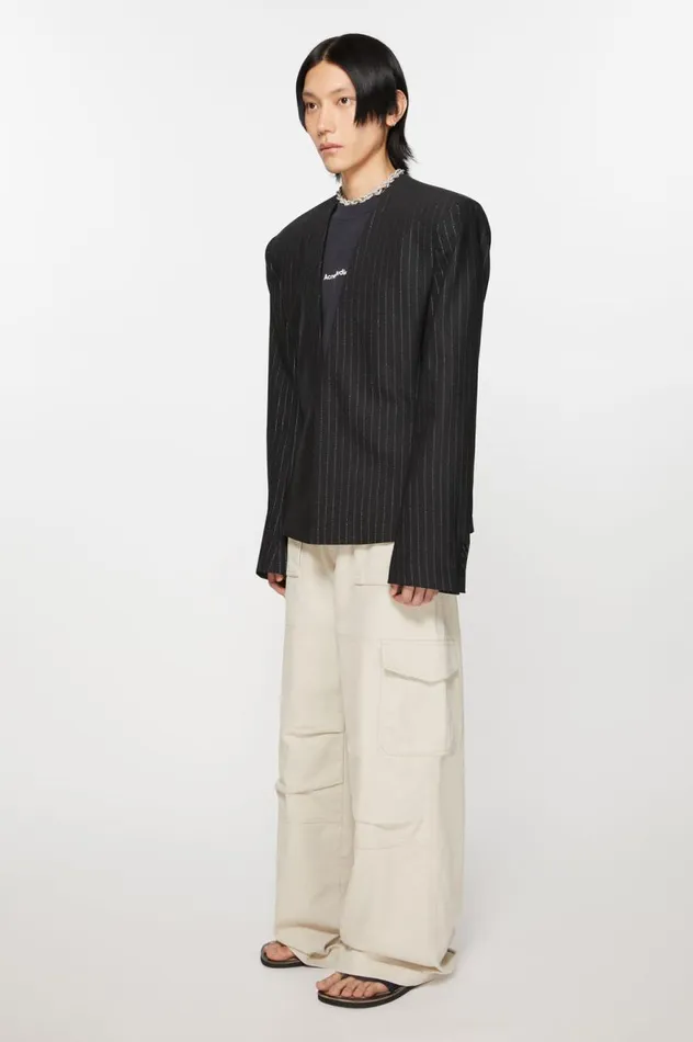 Acne Studios Fitted Fit Suit Jacket Black Men Suit Jackets