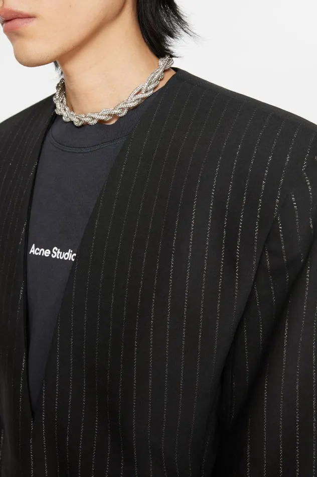 Acne Studios Fitted Fit Suit Jacket Black Men Suit Jackets
