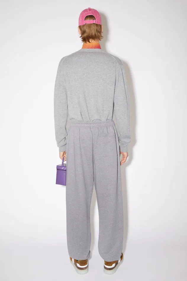 Acne Studios Fleece Sweatpants Light Grey Melange Women Trousers