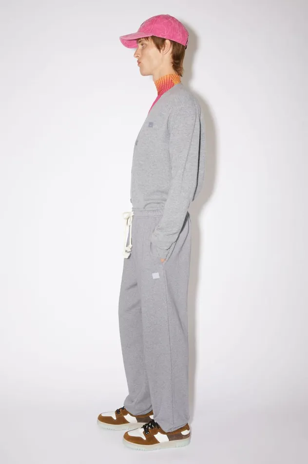 Acne Studios Fleece Sweatpants Light Grey Melange Women Trousers