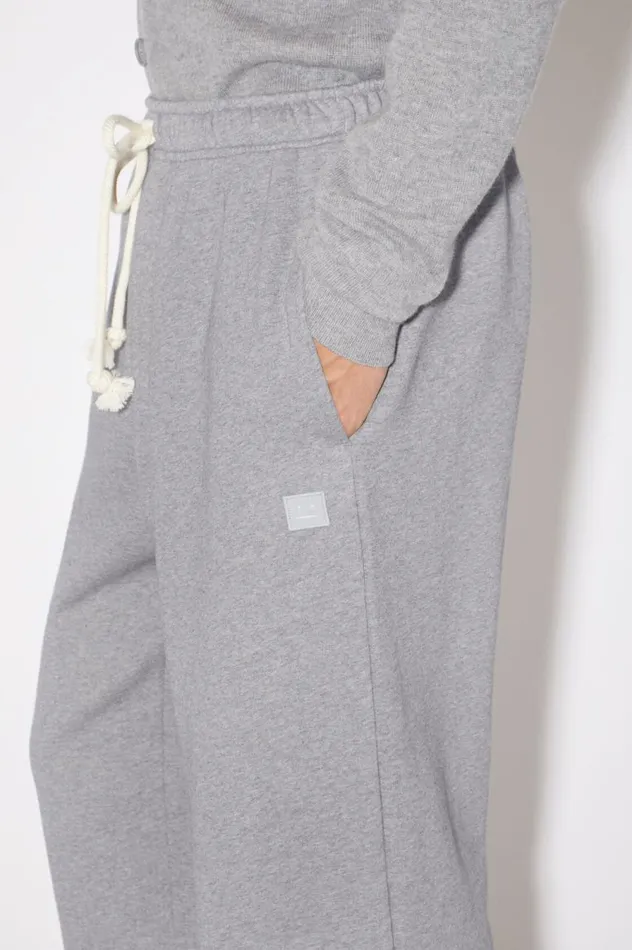 Acne Studios Fleece Sweatpants Light Grey Melange Women Trousers