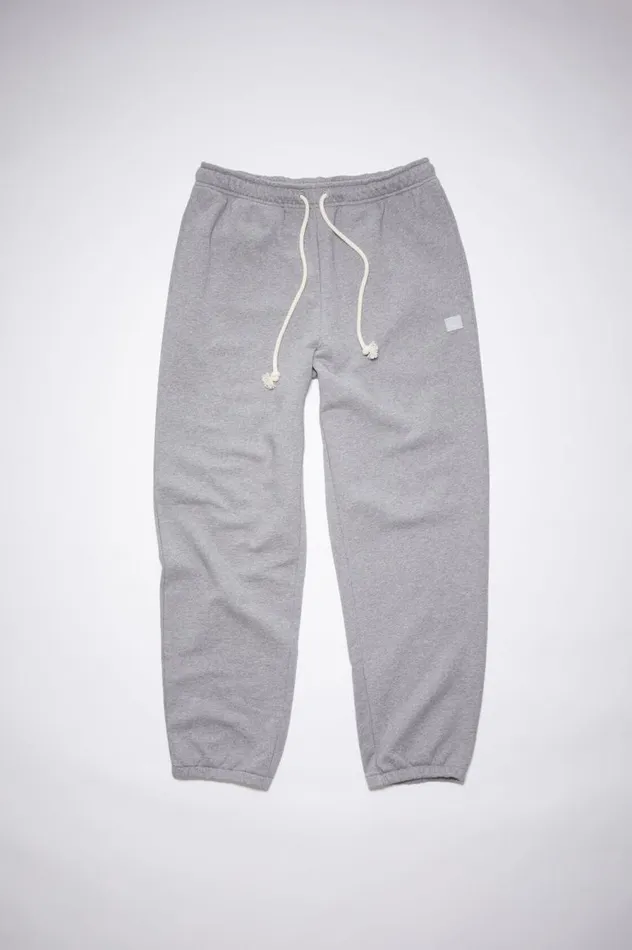 Acne Studios Fleece Sweatpants Light Grey Melange Women Trousers