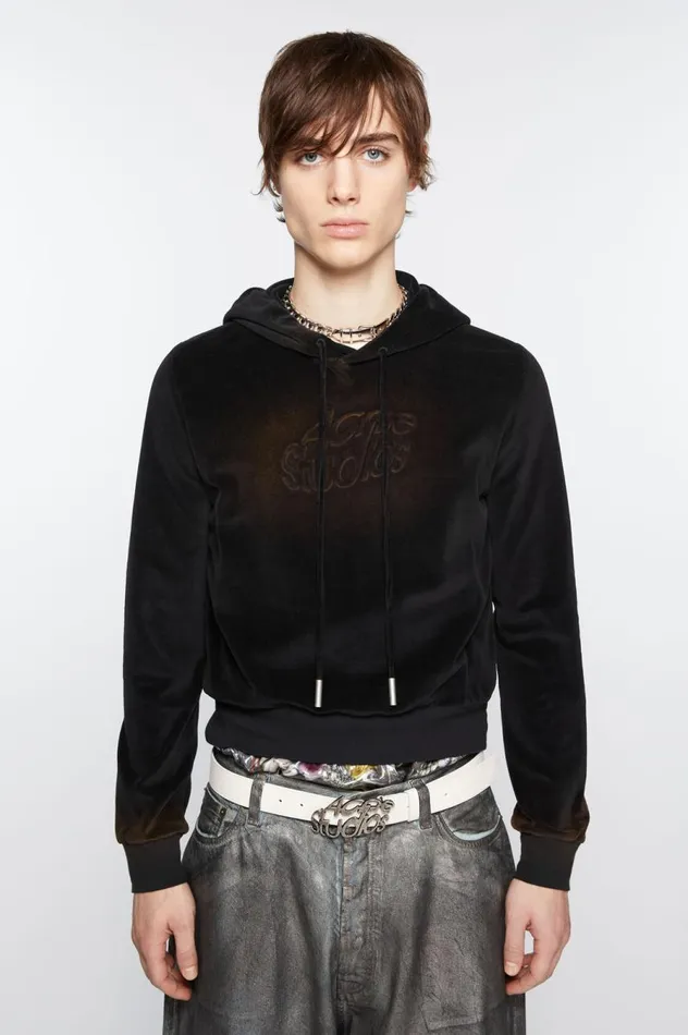 Acne Studios Hooded Sweater 8211 Fitted Fit Black Women Sweatshirts