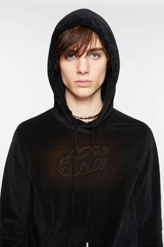 Acne Studios Hooded Sweater 8211 Fitted Fit Black Women Sweatshirts