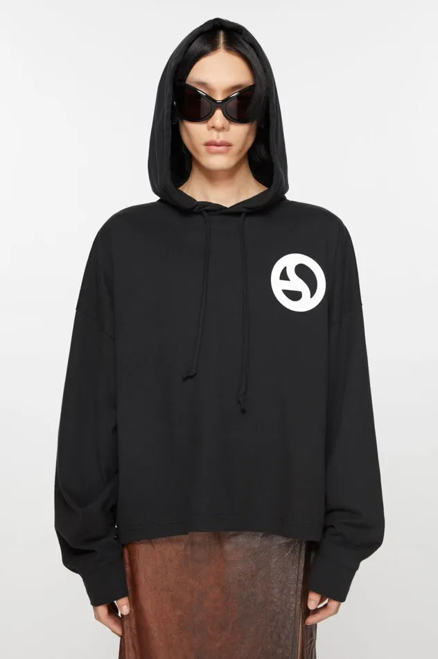Acne Studios Hooded Sweater Black Women Sweatshirts