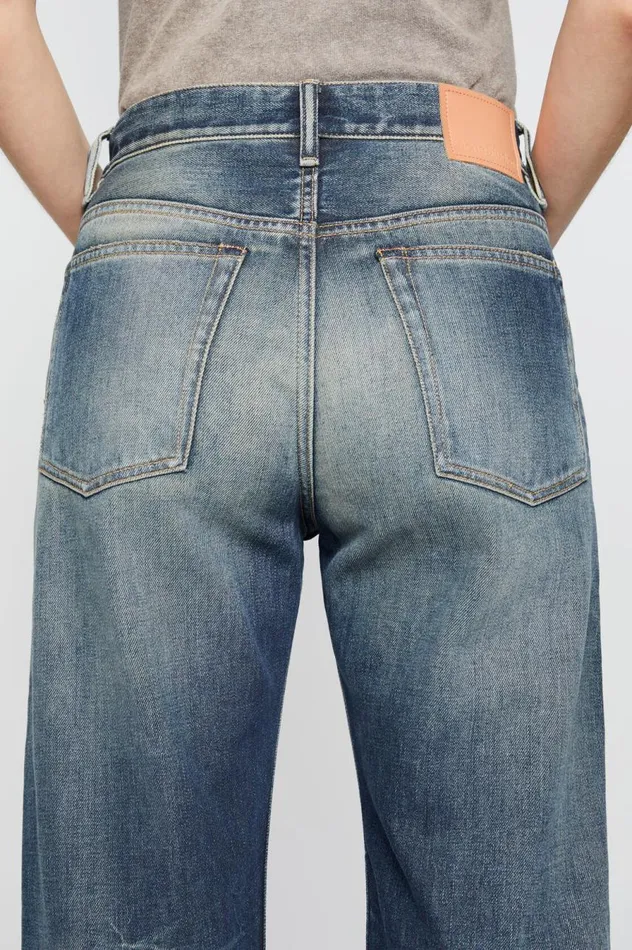 Acne Studios Loose Fit Jeans 8211 2021F Mid Blue Women Jeans
