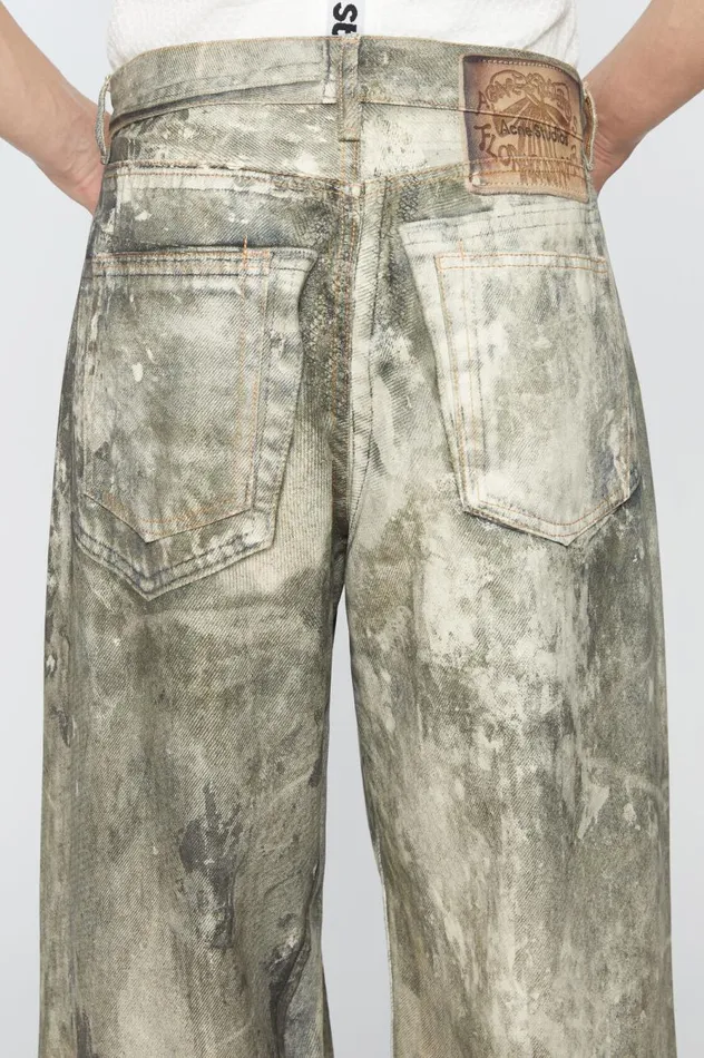Acne Studios Loose Fit Trousers 1981M Cold Grey Women Jeans