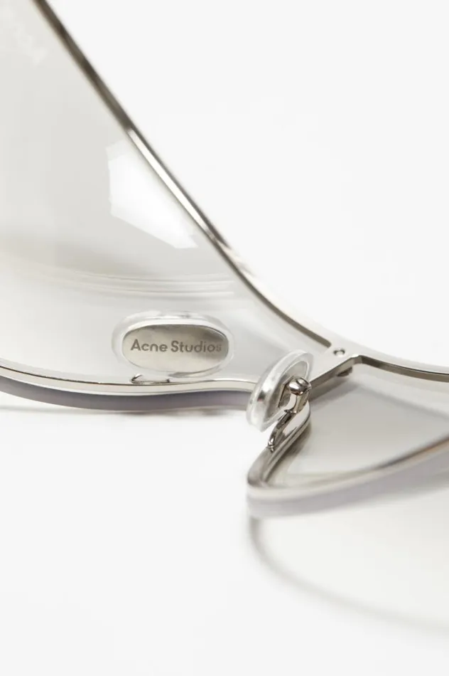 Acne Studios Metal Frame Sunglasses Transparentsilver Men Eyewear
