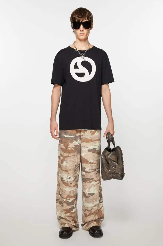 Acne Studios Print Sweatpants Cacao Brown Men Trousers