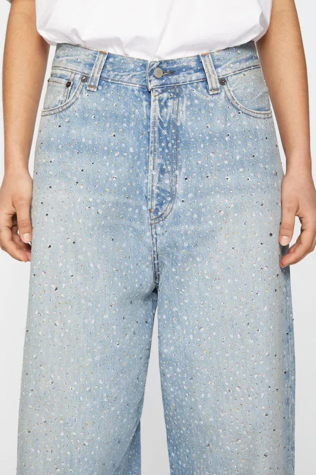 Acne Studios Super Baggy Fit Jeans 8211 2023F Light Blue Women Jeans