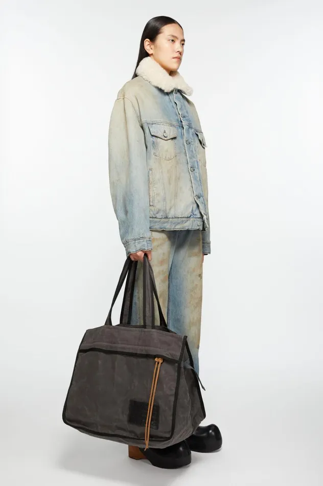 Acne Studios Tote Bag Greyblack Men Bags