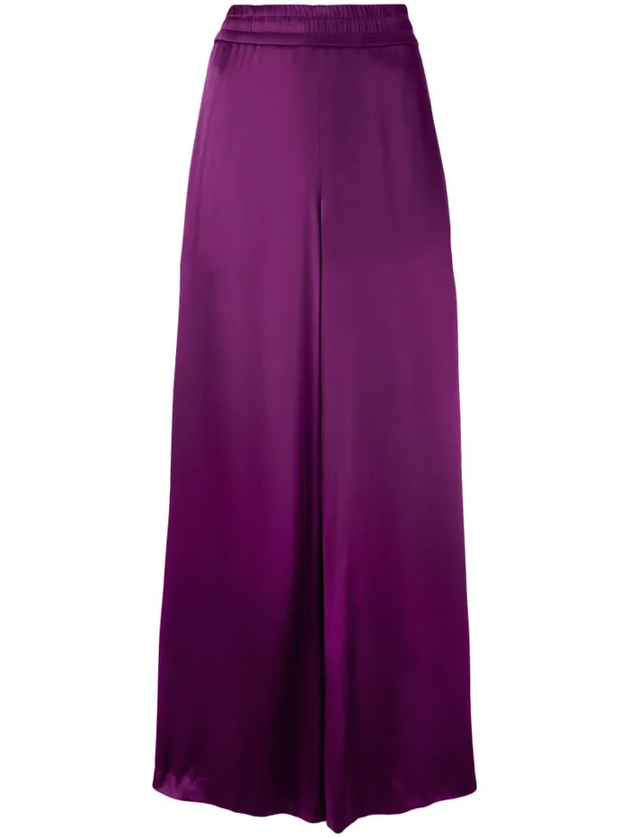 Adam Lippes Pants WideLeg Sweatpant In Silk Charmeuse Violet 8211 Women