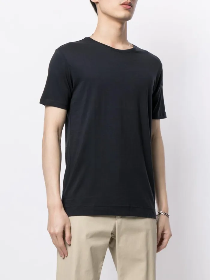Adam Lippes TShirts Short Sleeve Crewneck TShirt In Pima Cotton Navy 8211 Men