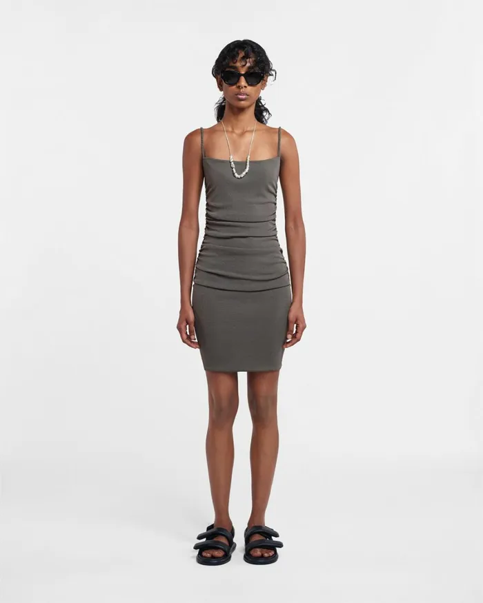 Adie Fossil Grey Women Nanushka Dresses