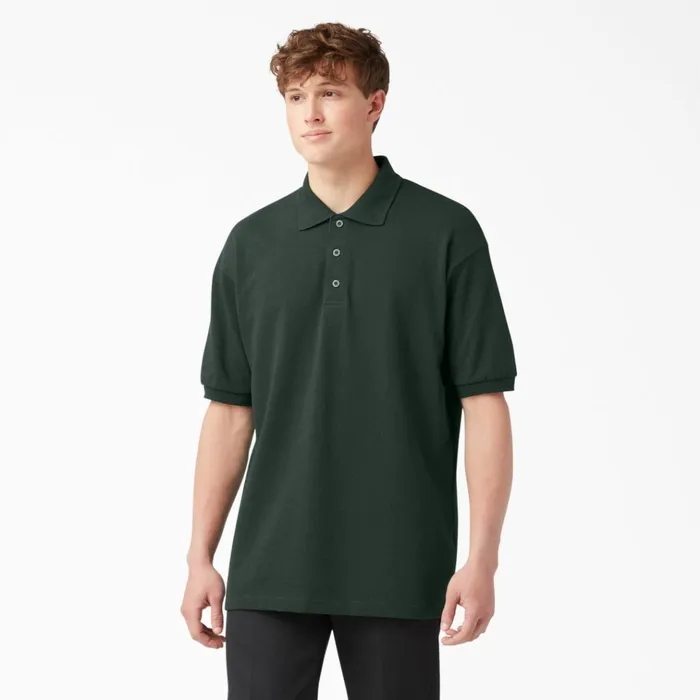 Adult Size Piqu Short Sleeve Polo Hunter Green Hunter Green gh Kids Dickies Shirts Adult Size Piqu Short Sleeve Polo Hunter Green Hunter Green gh Kids Dickies Shirts