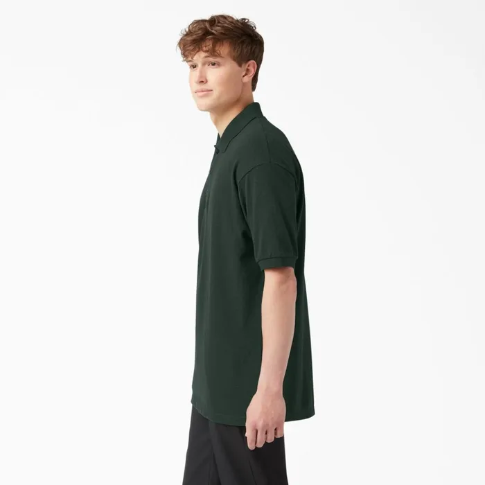 Adult Size Piqu Short Sleeve Polo Hunter Green Hunter Green gh Kids Dickies Shirts Adult Size Piqu Short Sleeve Polo Hunter Green Hunter Green gh Kids Dickies Shirts