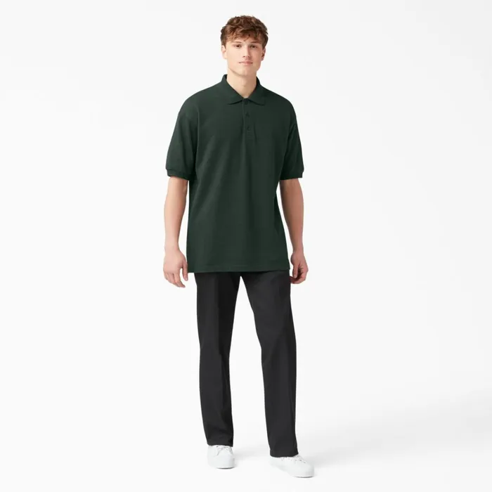 Adult Size Piqu Short Sleeve Polo Hunter Green Hunter Green gh Kids Dickies Shirts Adult Size Piqu Short Sleeve Polo Hunter Green Hunter Green gh Kids Dickies Shirts