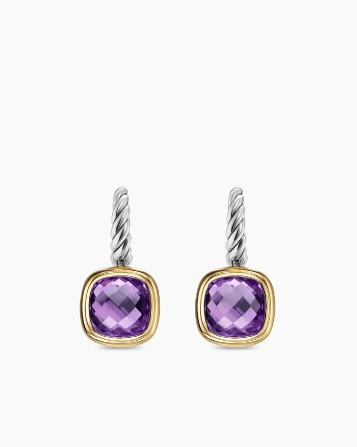 Albion Drop Earrings In Sterling Silver With 18K Yellow Gold And Amethyst 10mm Women David Yurman Drop Albion Drop Earrings In Sterling Silver With 18K Yellow Gold And Amethyst 10mm Women David Yurman Drop