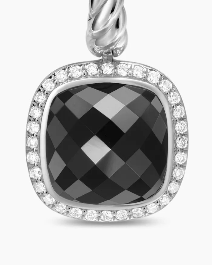 Albion Drop Earrings In Sterling Silver With Black Onyx And Diamonds 10mm Women David Yurman Drop Albion Drop Earrings In Sterling Silver With Black Onyx And Diamonds 10mm Women David Yurman Drop