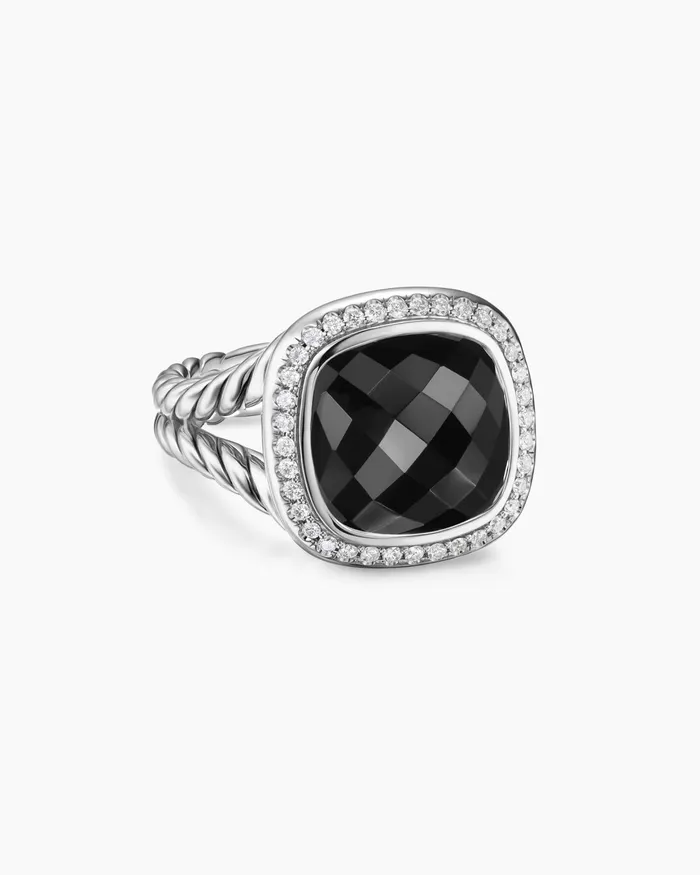 Albion Ring In Sterling Silver With Diamonds 11mm Women David Yurman Statement