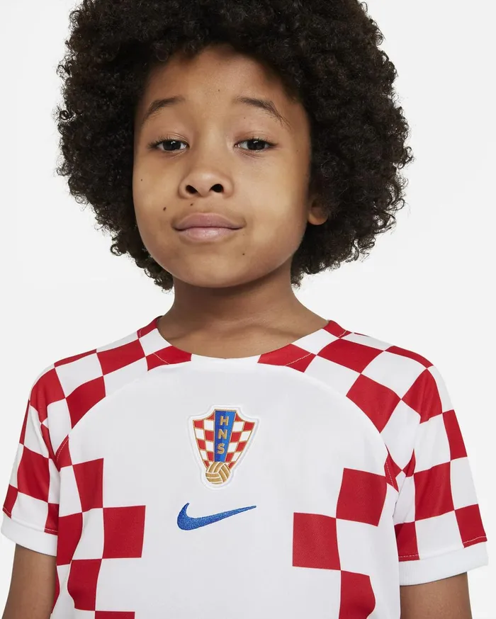 All Clothing Kids Nike Croatia 202223 Home Whitebattle Blue