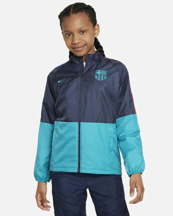 All Clothing Kids Nike FC Barcelona Repel Academy AWF Third Thunder Blueenergyroyal Blueenergy