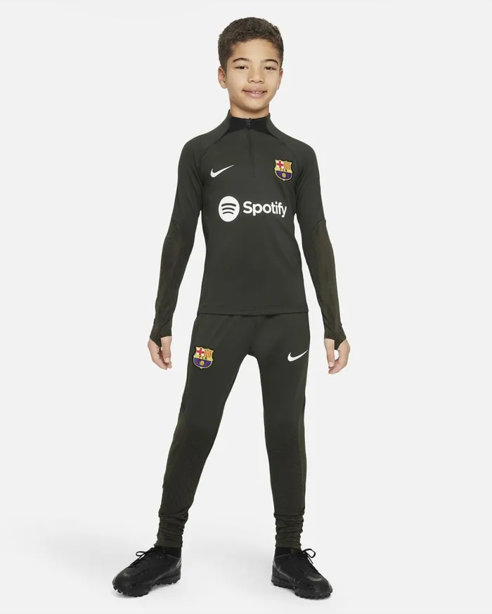 All Clothing Kids Nike FC Barcelona Strike Sequoiablackwhite