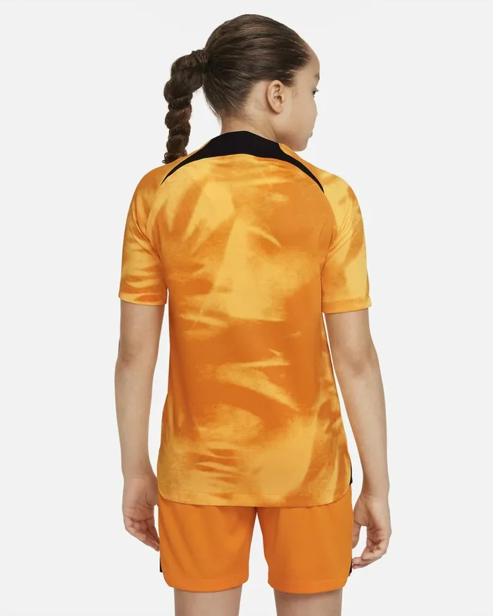 All Clothing Kids Nike Netherlands 202223 Stadium Home Laser Orangeblack