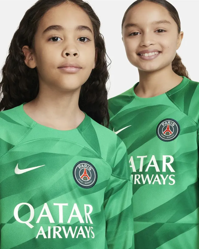 All Clothing Kids Nike Paris SaintGermain 202324 Stadium Goalkeeper Stadium Greenstadium Greenmalachitewhite