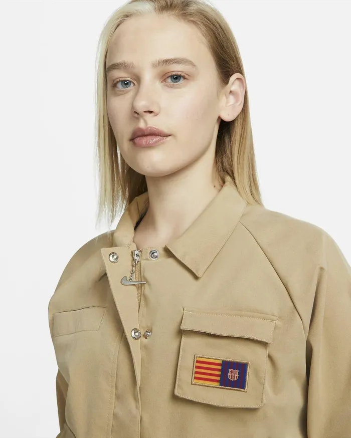 All Clothing Women Nike FC Barcelona Swoosh Desertkhaki