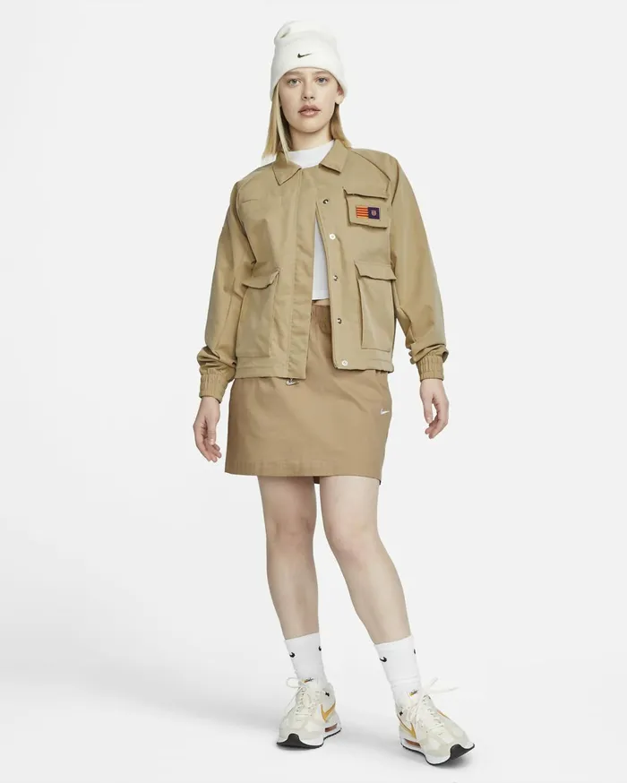 All Clothing Women Nike FC Barcelona Swoosh Desertkhaki