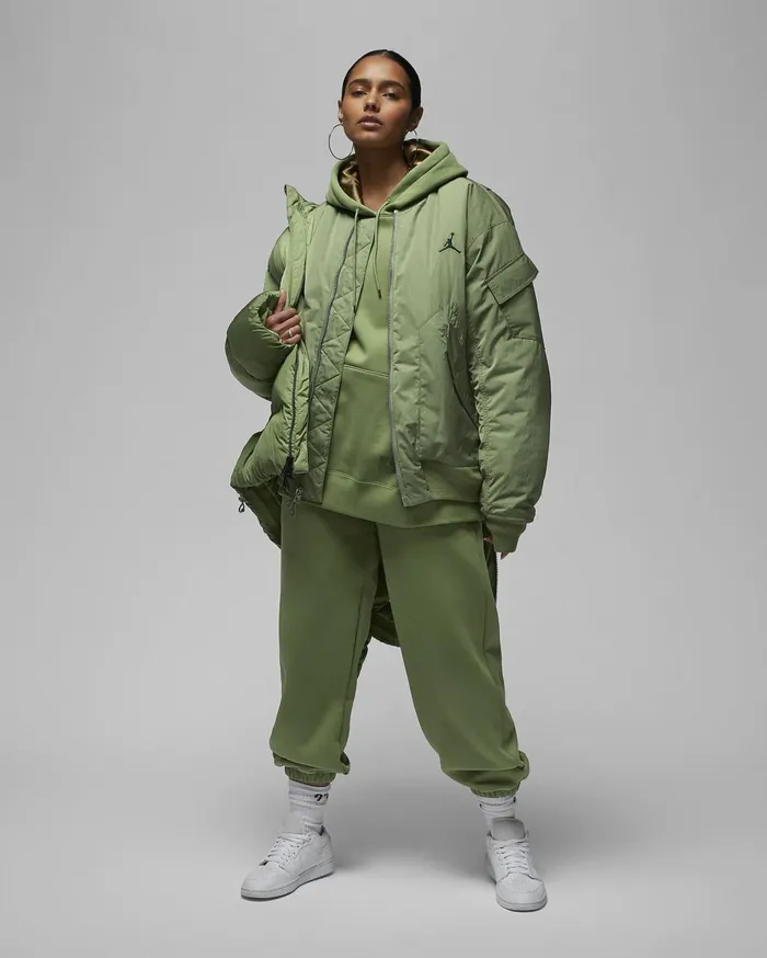 All Clothing Women Nike Jordan Flight Fleece Sky J Light Olive