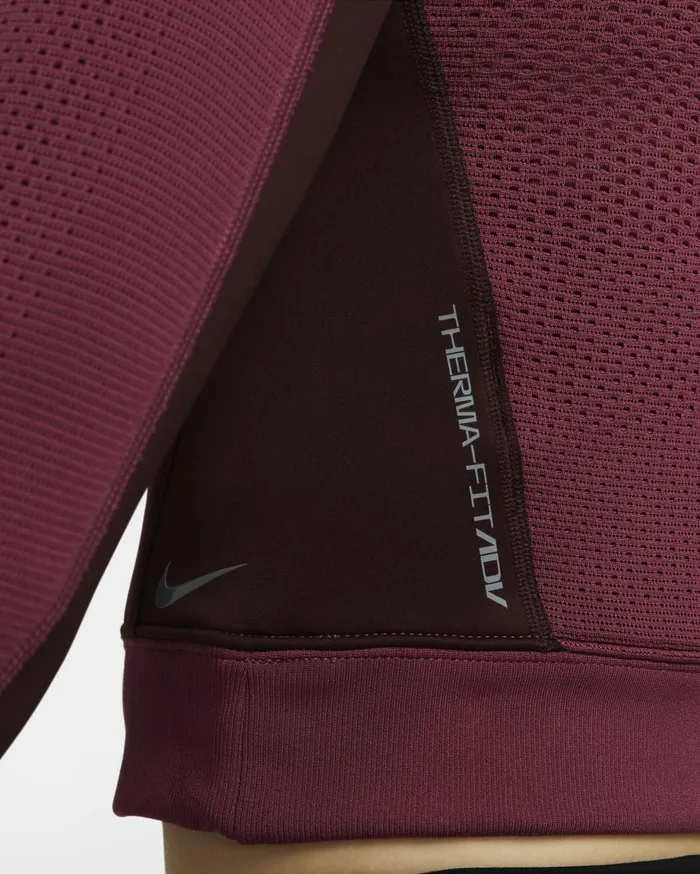 All Clothing Women Nike ThermaFIT ADV City Ready Rosewoodburgundy Crushrosewood