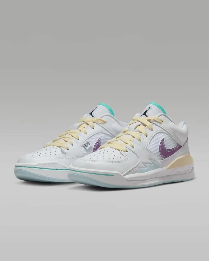 All Shoes Women Nike Jordan Stadium 90 Whitewhiteblue Tintrush Fuchsia