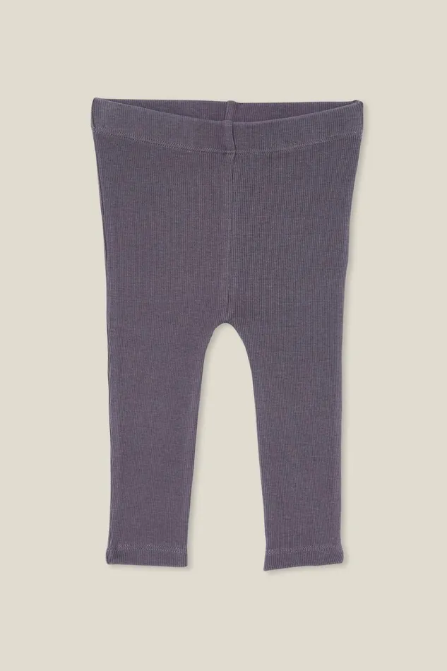 Baby Bottoms Cotton On The Row Rib Skinny Legging Rabbit Grey Wash