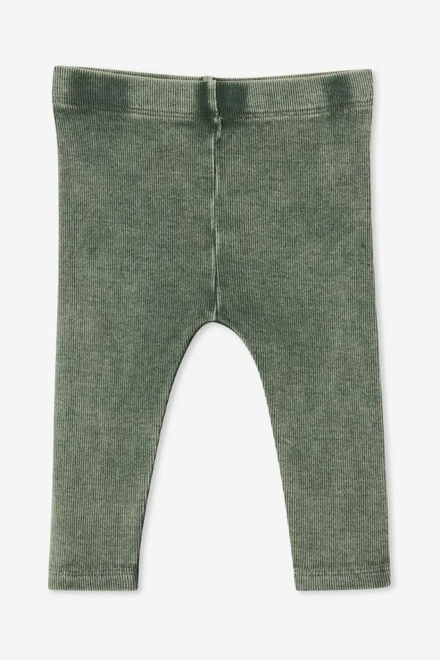 Baby Bottoms Cotton On The Row Rib Skinny Legging Swag Green Wash