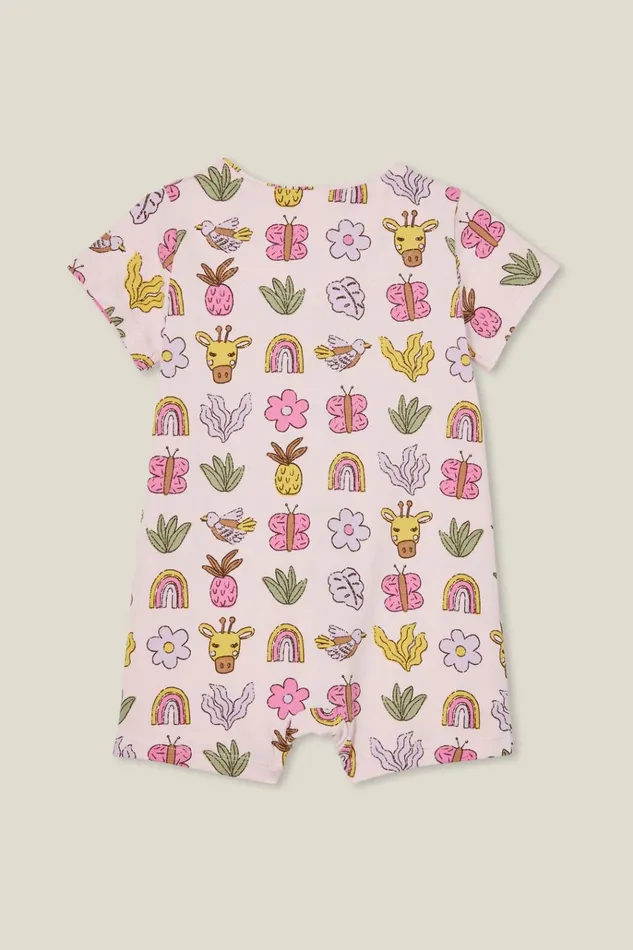 Baby Rompers and Bubbysuits Cotton On The Billie Short Sleeve Zip Romper Ballerinatropical Girl Jungle Baby Rompers and Bubbysuits Cotton On The Billie Short Sleeve Zip Romper Ballerinatropical Girl Jungle