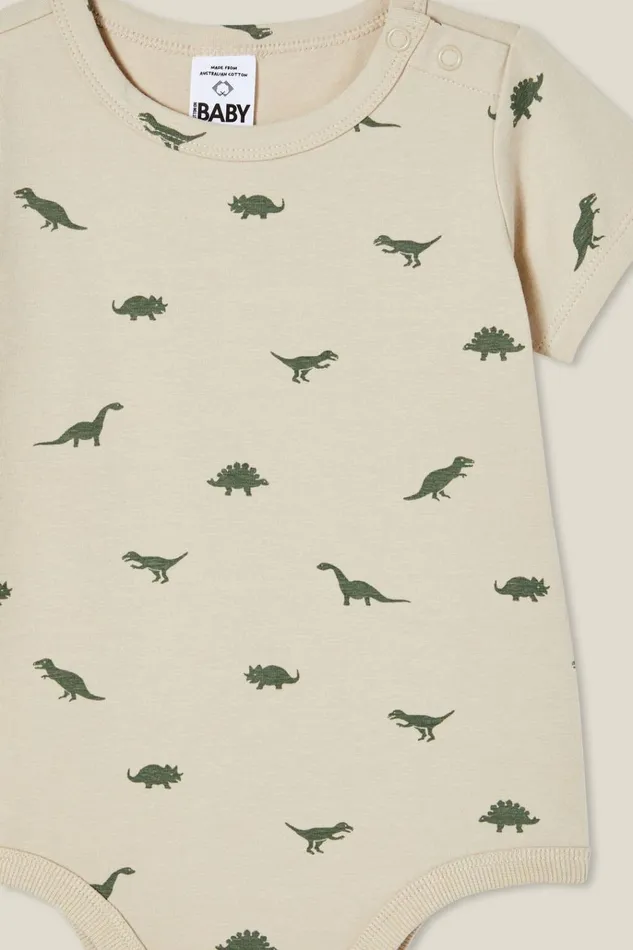 Baby Rompers and Bubbysuits Cotton On The Short Sleeve Bubbysuit Rainy Daydino Stamp Baby Rompers and Bubbysuits Cotton On The Short Sleeve Bubbysuit Rainy Daydino Stamp