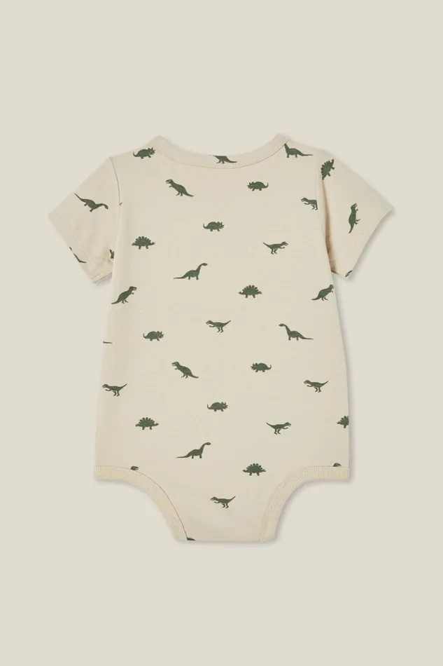 Baby Rompers and Bubbysuits Cotton On The Short Sleeve Bubbysuit Rainy Daydino Stamp Baby Rompers and Bubbysuits Cotton On The Short Sleeve Bubbysuit Rainy Daydino Stamp